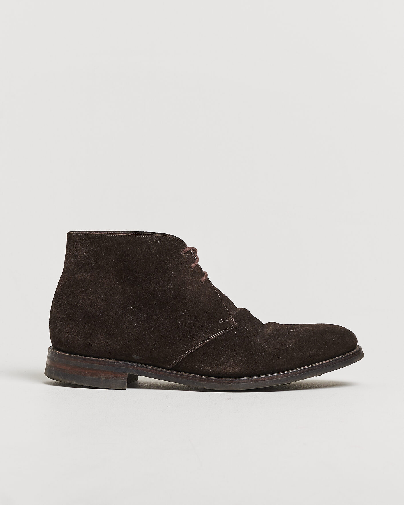 Herre | Pre-owned Randsyede sko | Pre-owned | Loake 1880 Pimlico Chukka Boot Dark Brown Suede UK10 - EU44