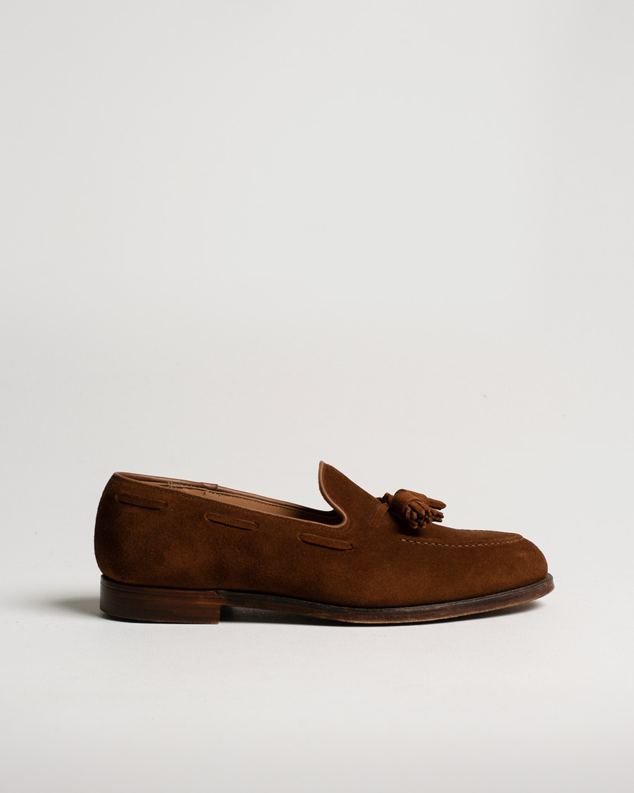 Herre | Crockett & Jones Cavendish Tassel Loafer Polo Suede | Pre-owned | Crockett & Jones Cavendish Tassel Loafer Polo Suede