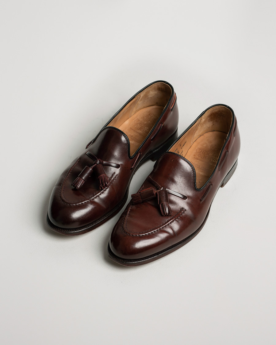 Herre | Crockett & Jones Cavendish Tassel Loafer Burgundy Cordovan | Pre-owned | Crockett & Jones Cavendish Tassel Loafer Burgundy Cordovan