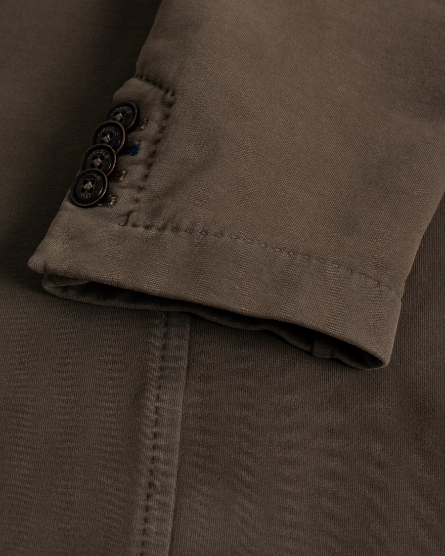 Herre | Circolo 1901 Jersey Patch Pocket Blazer Fango Brown 48 | Pre-owned | Circolo 1901 Jersey Patch Pocket Blazer Fango Brown 48