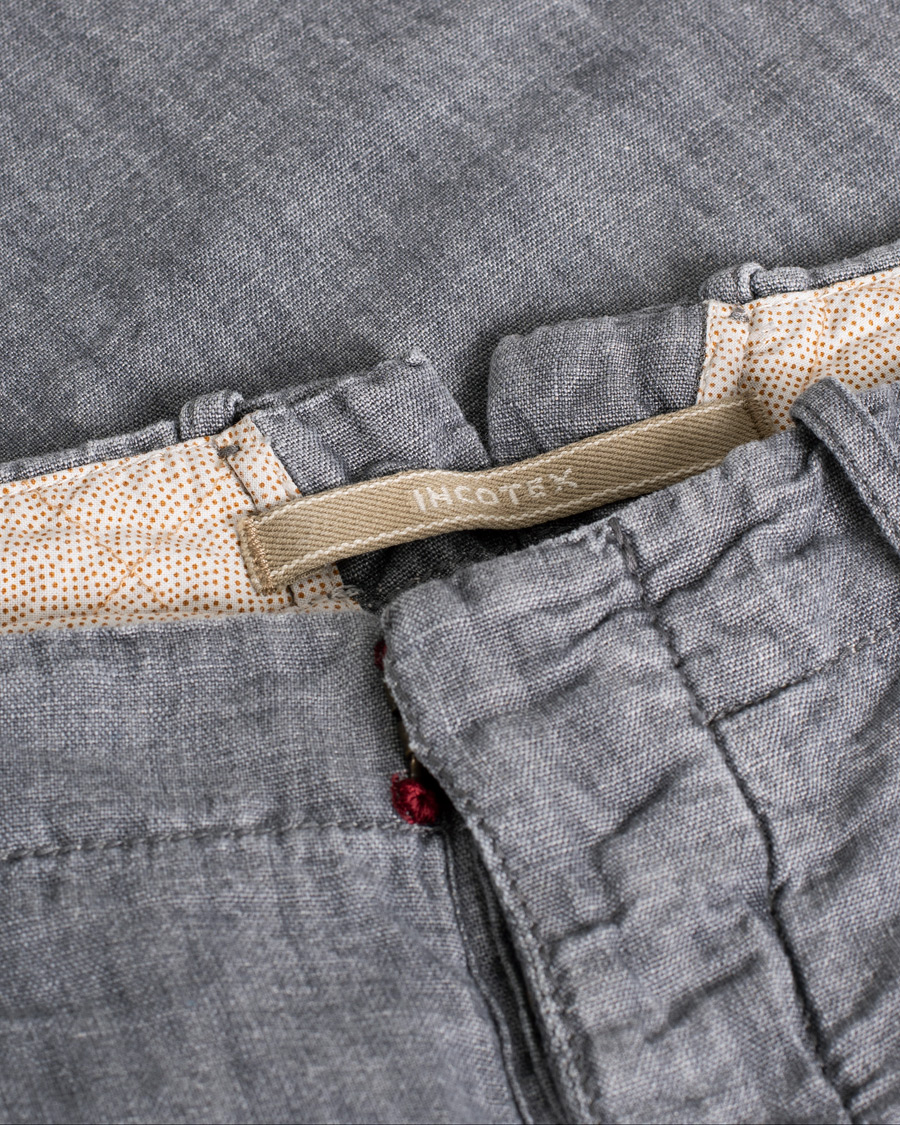 Herre | Pre-owned Bukser | Pre-owned | Slim Fit Linen/Cotton Chino Grey W34
