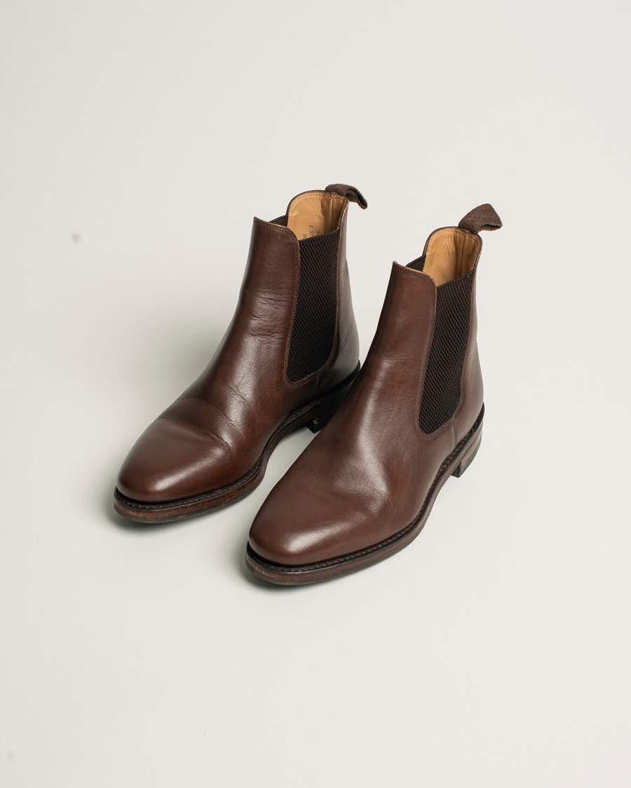 Herre | Loake 1880 Blenheim Chelsea Boot Brown Waxy Leather UK7 - EU41 | Pre-owned | Loake 1880 Blenheim Chelsea Boot Brown Waxy Leather UK7 - EU41
