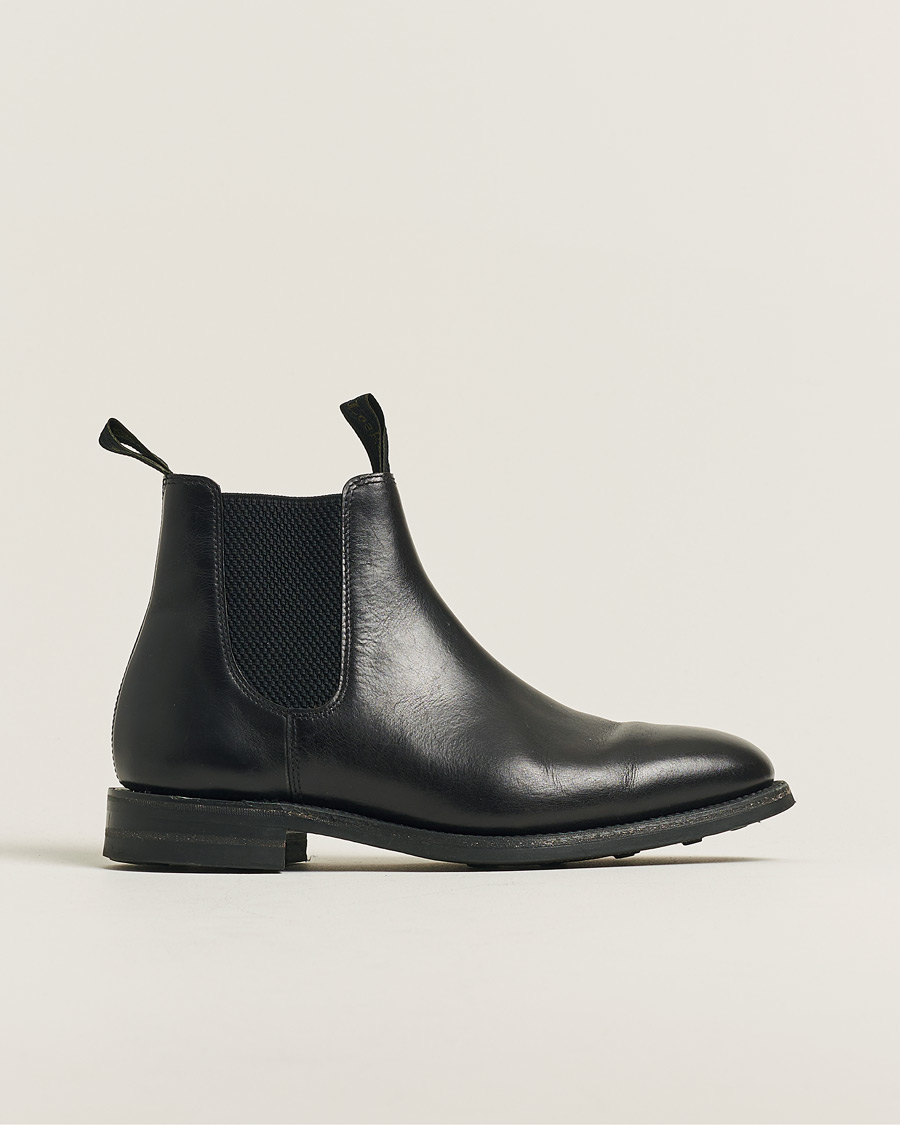 Herre | Loake 1880 Chatsworth Chelsea Boot Black Calf | Pre-owned | Loake 1880 Chatsworth Chelsea Boot Black Calf