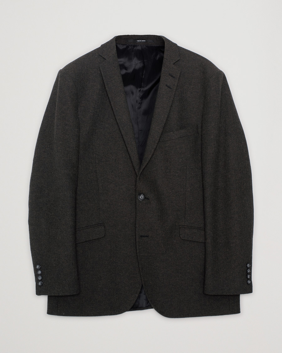 Herre | Tiger of Sweden Harrie Herringbone Wool Blazer Brown 54 | Pre-owned | Tiger of Sweden Harrie Herringbone Wool Blazer Brown 54
