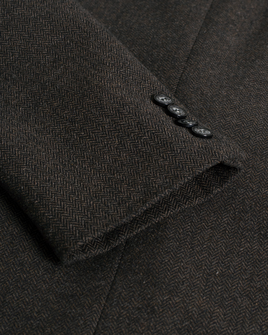 Herre | Tiger of Sweden Harrie Herringbone Wool Blazer Brown 54 | Pre-owned | Tiger of Sweden Harrie Herringbone Wool Blazer Brown 54