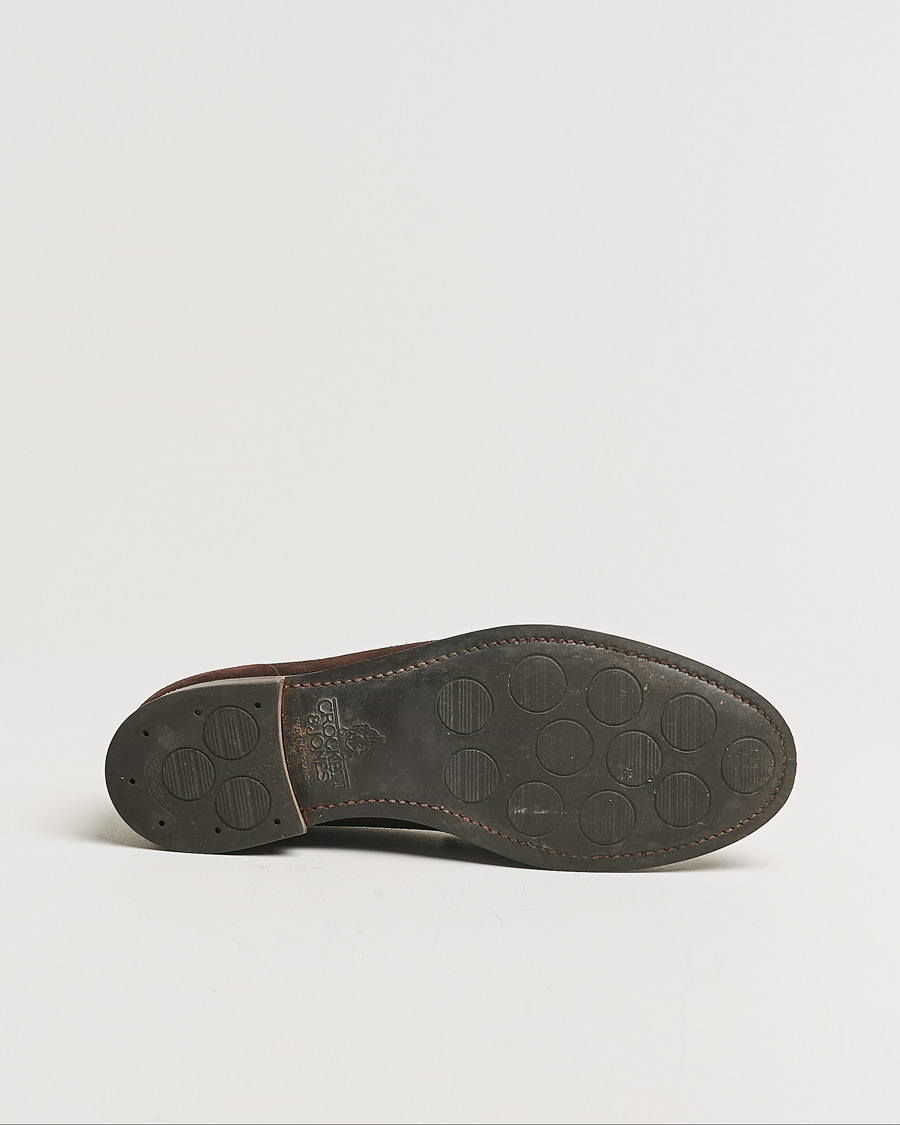 Herre | Pre-owned Sko | Pre-owned | Crockett & Jones Harvard City Sole Dark Brown Suede