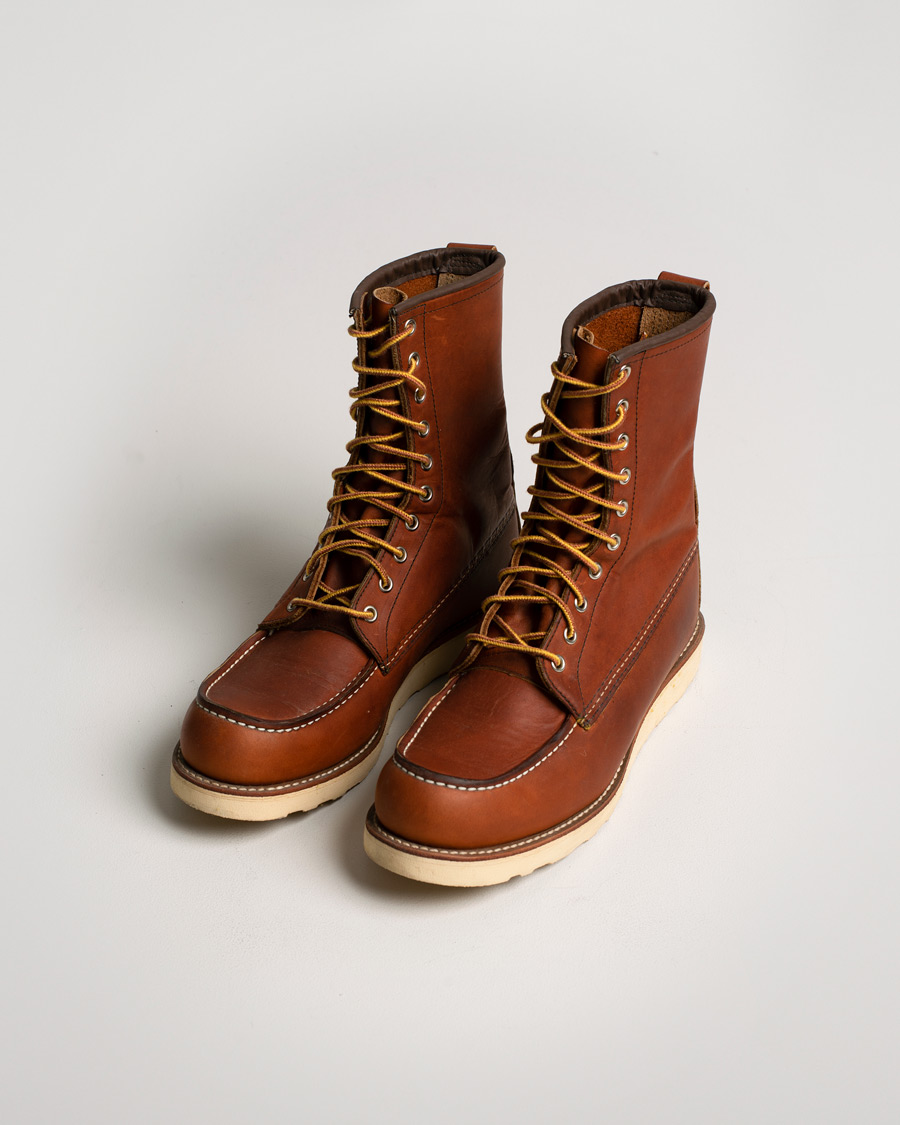 Herre | Red Wing Shoes Moc Toe High Boot Oro Slick Leather | Pre-owned | Red Wing Shoes Moc Toe High Boot Oro Slick Leather