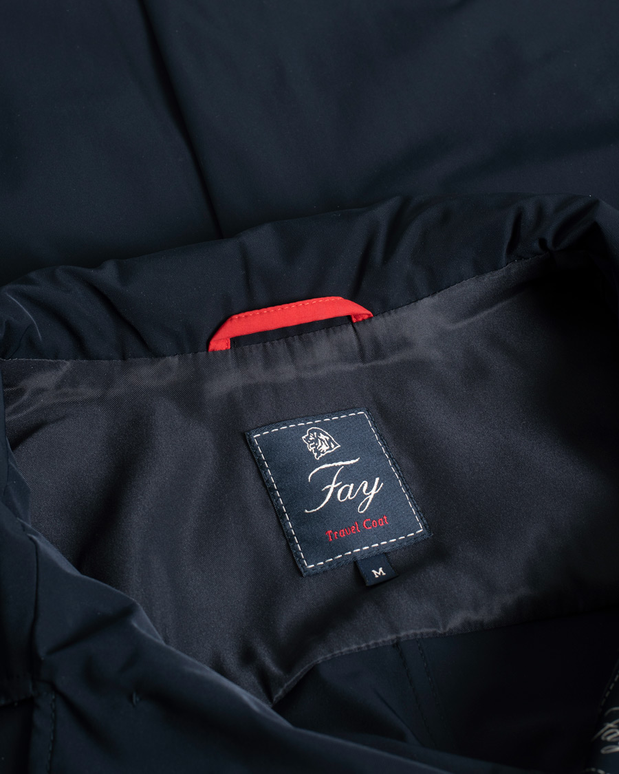 Herre | Fay JFK Travel Raincoat Navy | Pre-owned | Fay JFK Travel Raincoat Navy