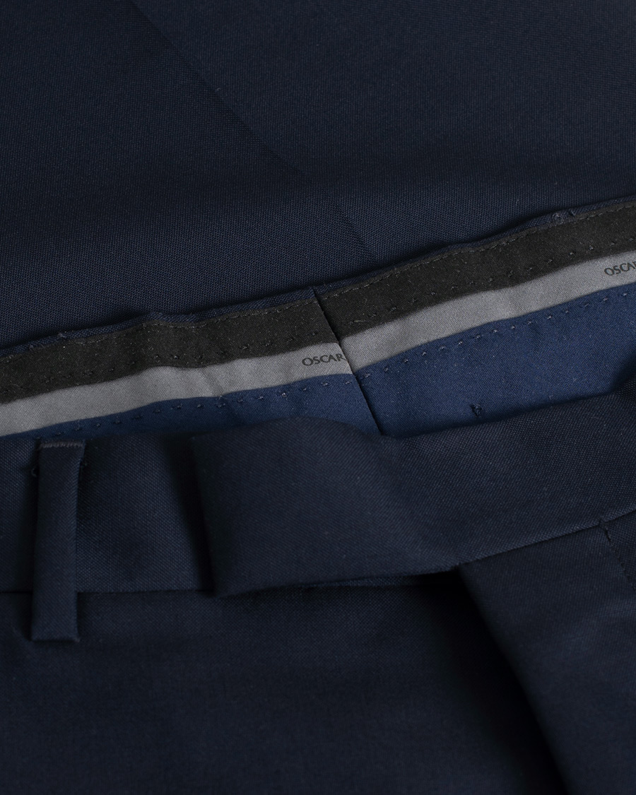 Herre | Oscar Jacobson Damien Wool Barberis Super 120 Trousers Blue | Pre-owned | Oscar Jacobson Damien Wool Barberis Super 120 Trousers Blue