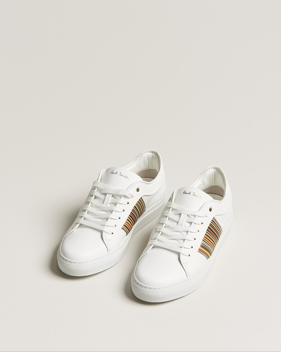 Herre | Paul Smith Ivo Sneaker White Multistripe Nappa | Pre-owned | Paul Smith Ivo Sneaker White Multistripe Nappa