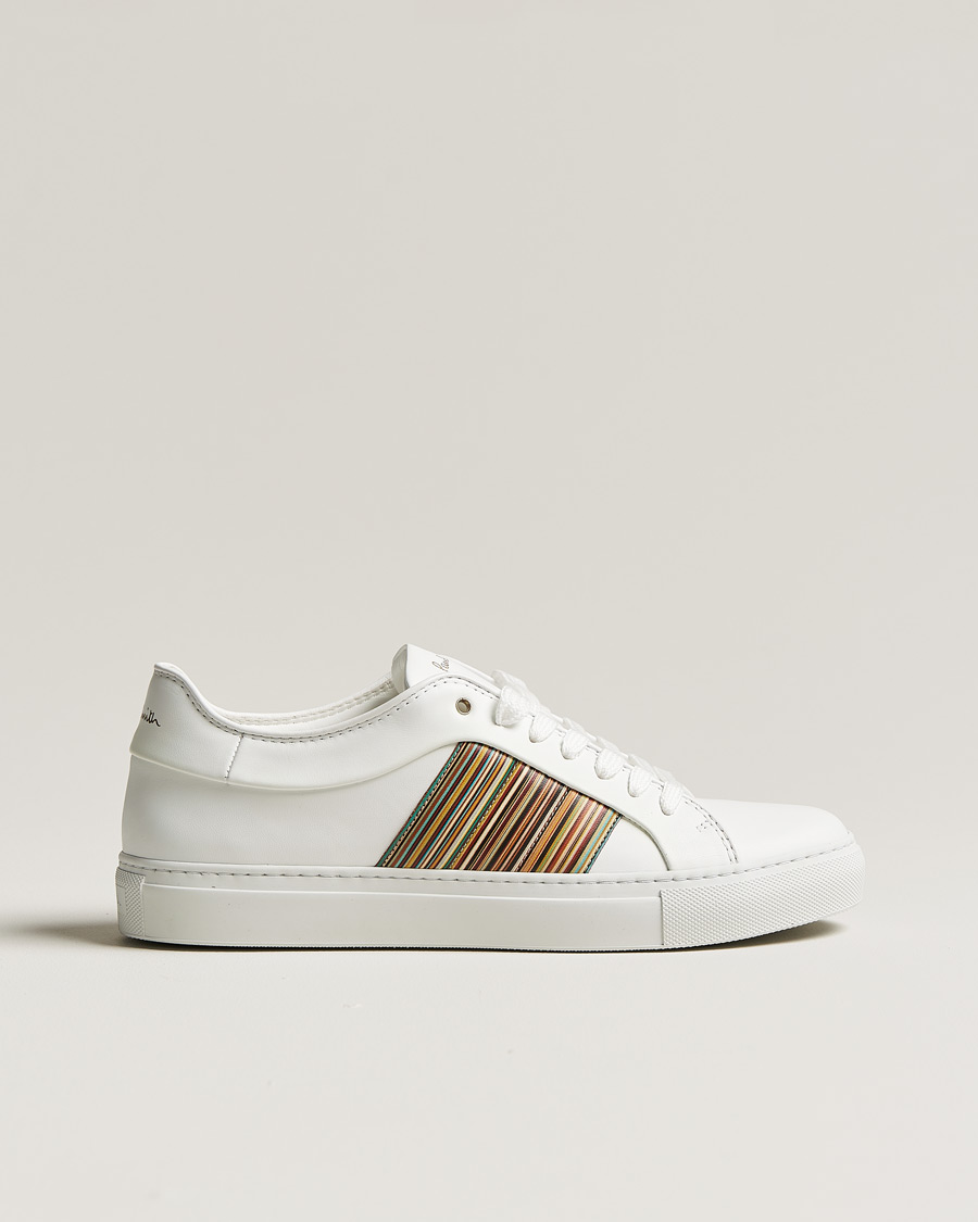 Herre | Paul Smith Ivo Sneaker White Multistripe Nappa | Pre-owned | Paul Smith Ivo Sneaker White Multistripe Nappa
