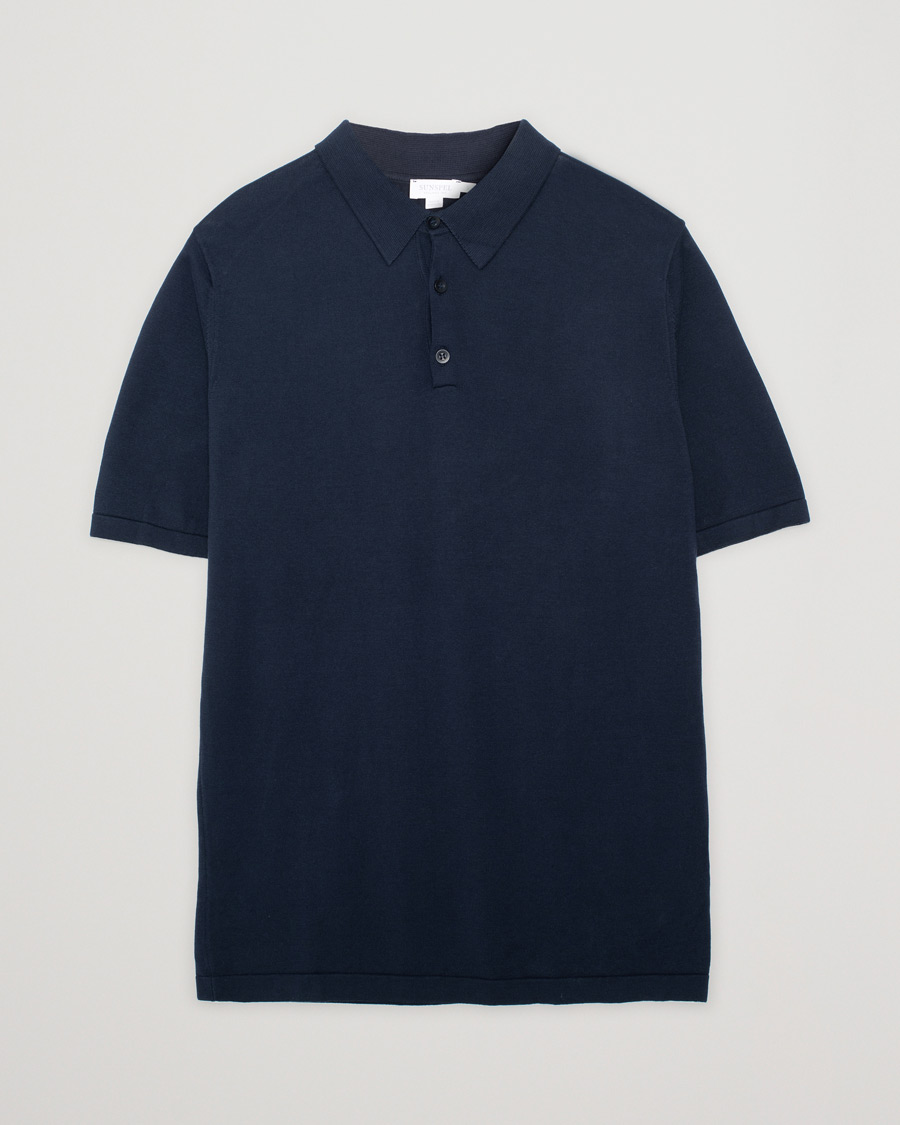 Herre | Polotrøjer | Pre-owned | John Smedley Adrian Slim Fit Sea Island Polo Navy
