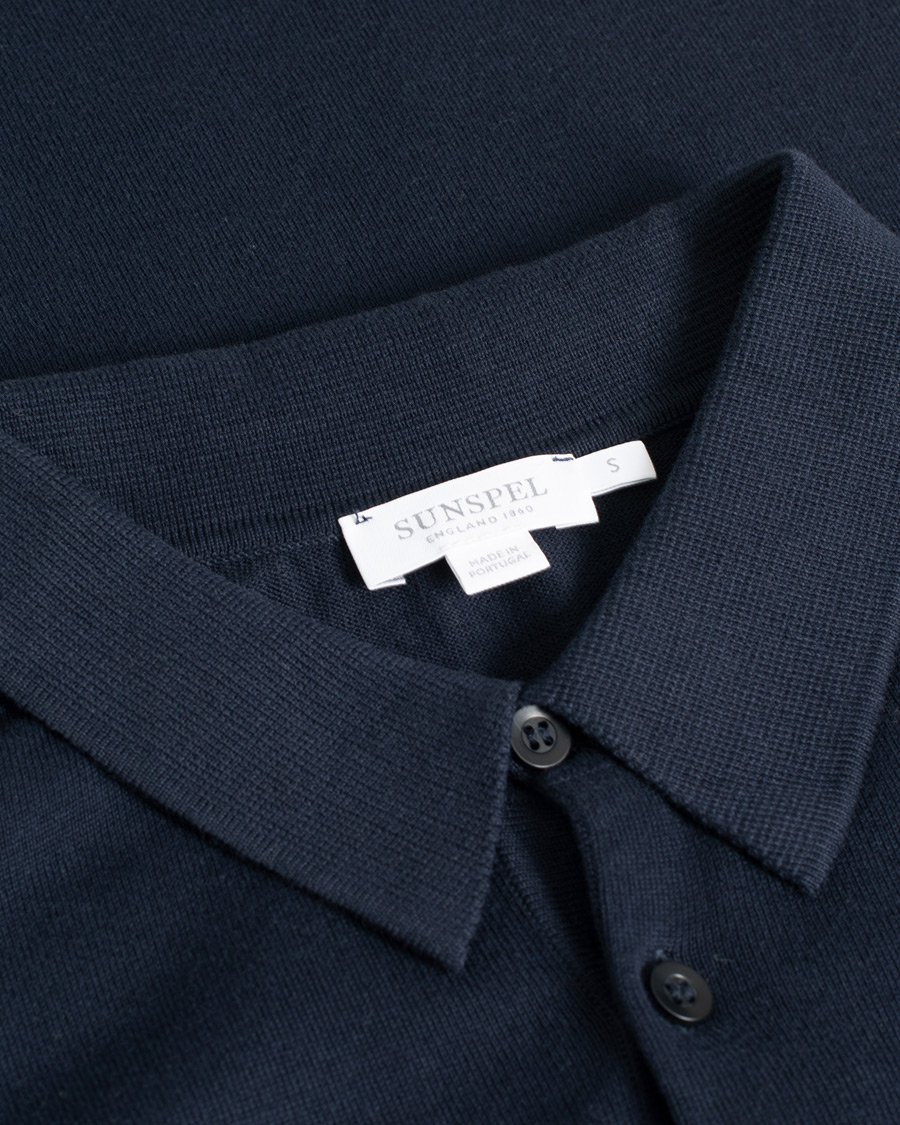 Herre | Polotrøjer | Pre-owned | John Smedley Adrian Slim Fit Sea Island Polo Navy