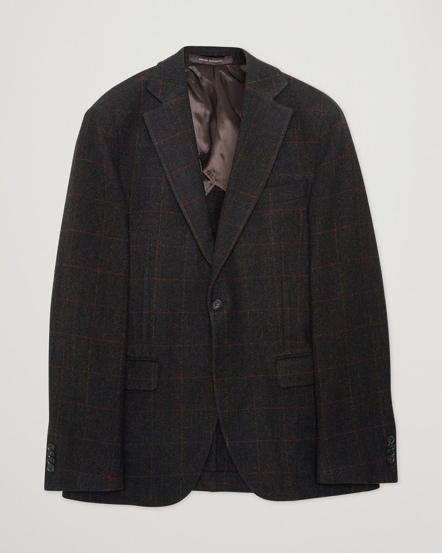 Herre | Blazere & jakker | Pre-owned | Oscar Jacobson Egel Yorkshire Tweed by Moon Blazer Brown