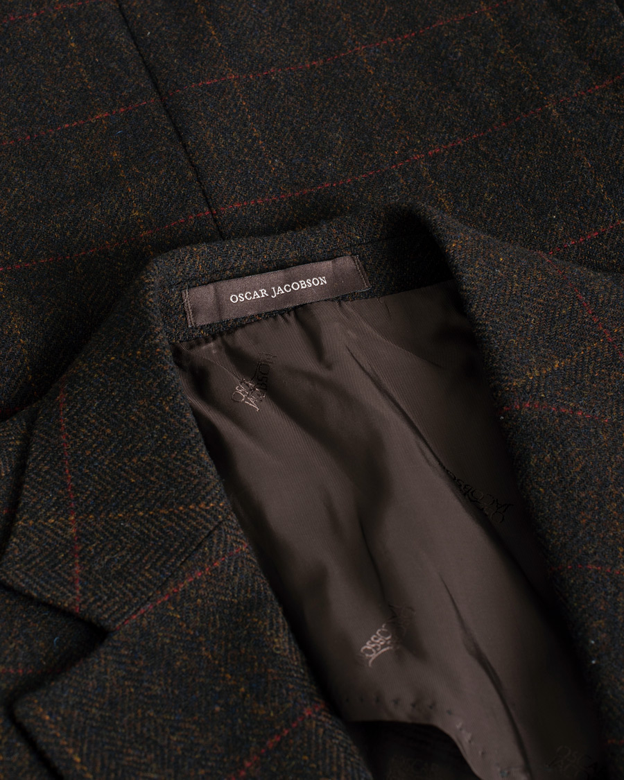 Herre | Oscar Jacobson Egel Yorkshire Tweed by Moon Blazer Brown | Pre-owned | Oscar Jacobson Egel Yorkshire Tweed by Moon Blazer Brown