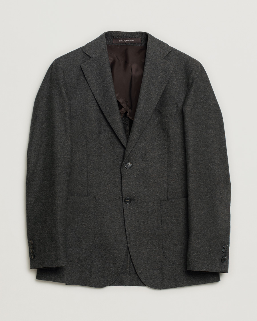 Herre | Oscar Jacobson Edgar Wool Blazer Brown 46 | Pre-owned | Oscar Jacobson Edgar Wool Blazer Brown 46
