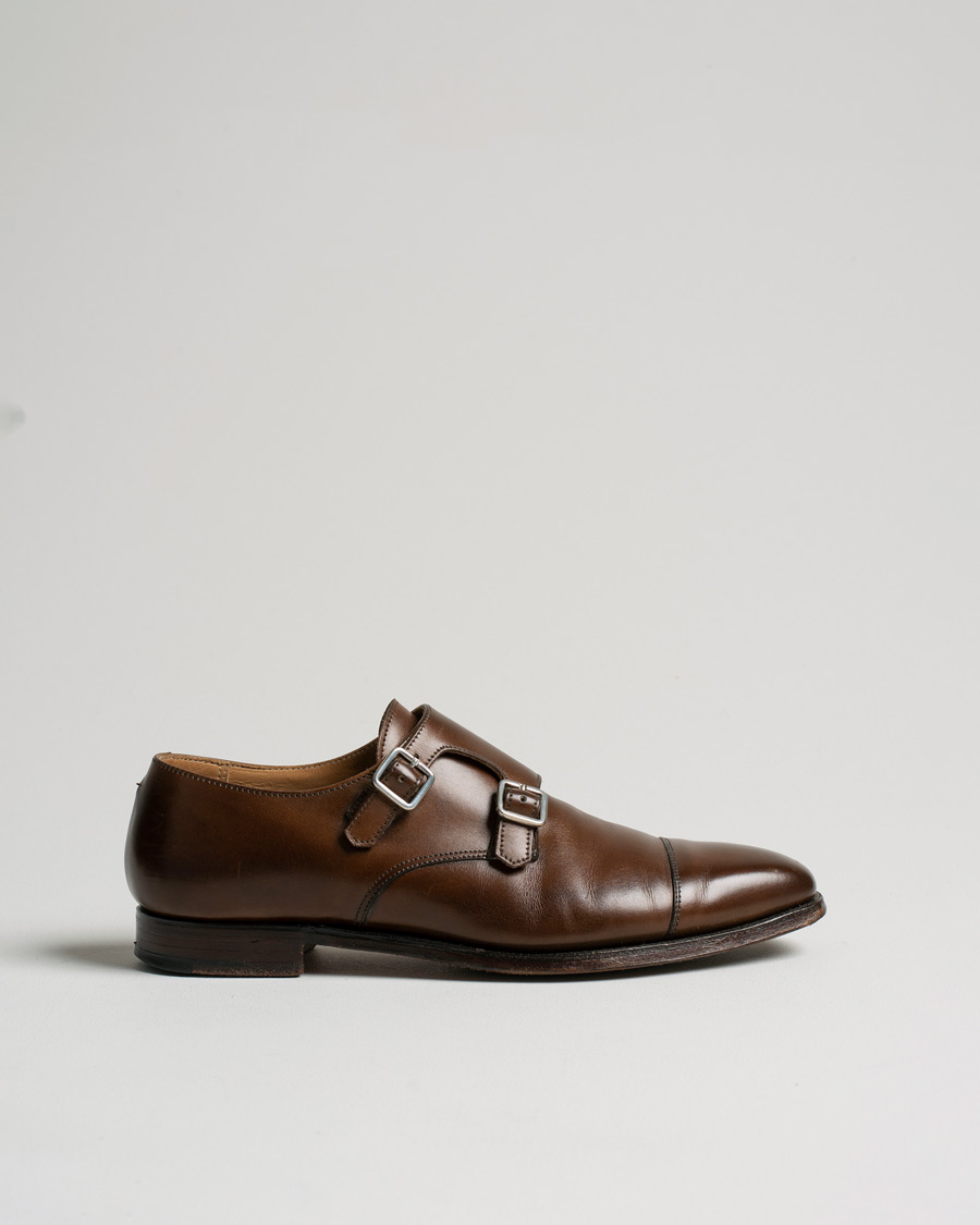 Herre | Pre-owned Sko | Pre-owned | Crockett & Jones Lowndes Monkstrap City Sole Dark Brown Calf UK6,5 - EU40,5