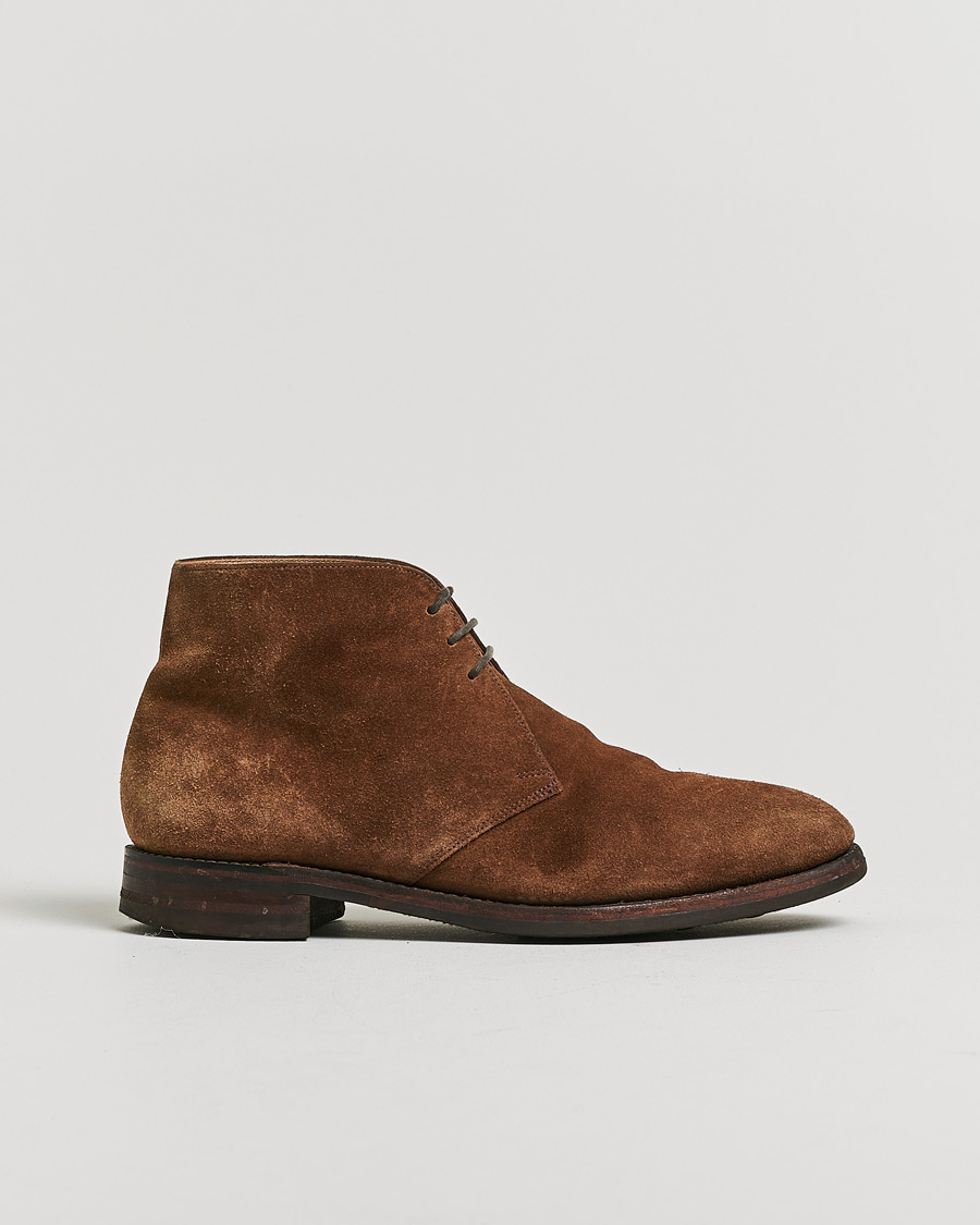 Herre | Pre-owned Randsyede sko | Pre-owned | Loake 1880 Kempton Chukka Boot Brown Suede UK7 - EU41