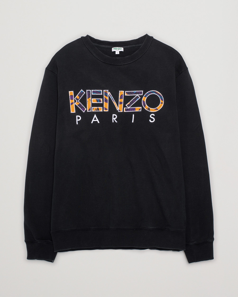 Herre | Kenzo Paris Sweatshirt Black | Pre-owned | Kenzo Paris Sweatshirt Black