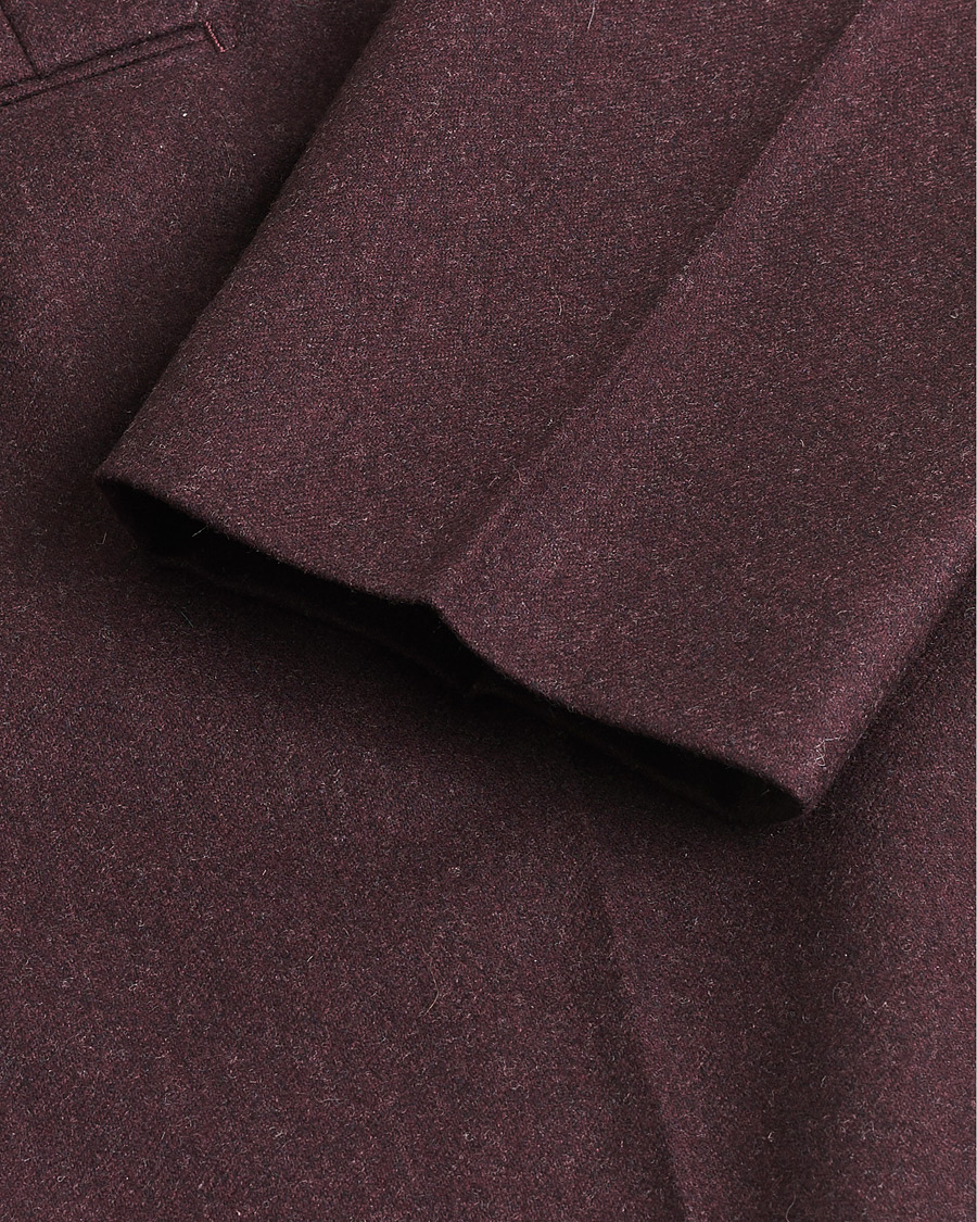 Herre | Pre-owned Bukser | Pre-owned | Incotex Slim Fit Super 100's Wool Flannel Trousers Burgundy 48