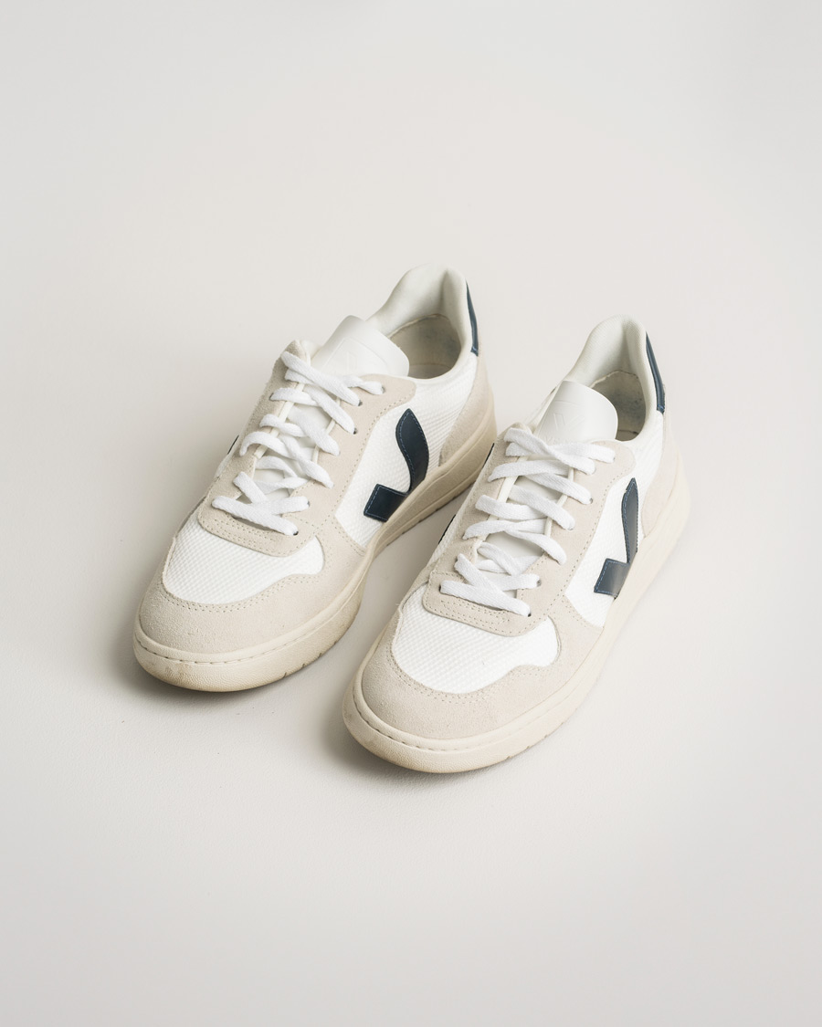 Herre | Veja V-10 Mesh Sneaker White Nautico | Pre-owned | Veja V-10 Mesh Sneaker White Nautico