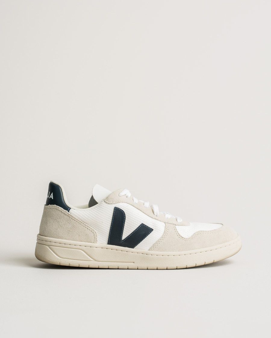 Herre | Veja V-10 Mesh Sneaker White Nautico | Pre-owned | Veja V-10 Mesh Sneaker White Nautico