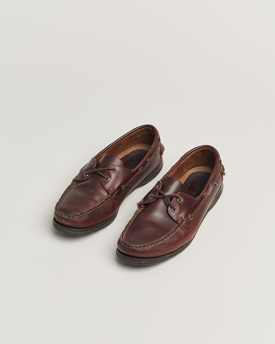 Herre | Sebago Endeavor Oiled Leather Boat Shoe Brown | Pre-owned | Sebago Endeavor Oiled Leather Boat Shoe Brown