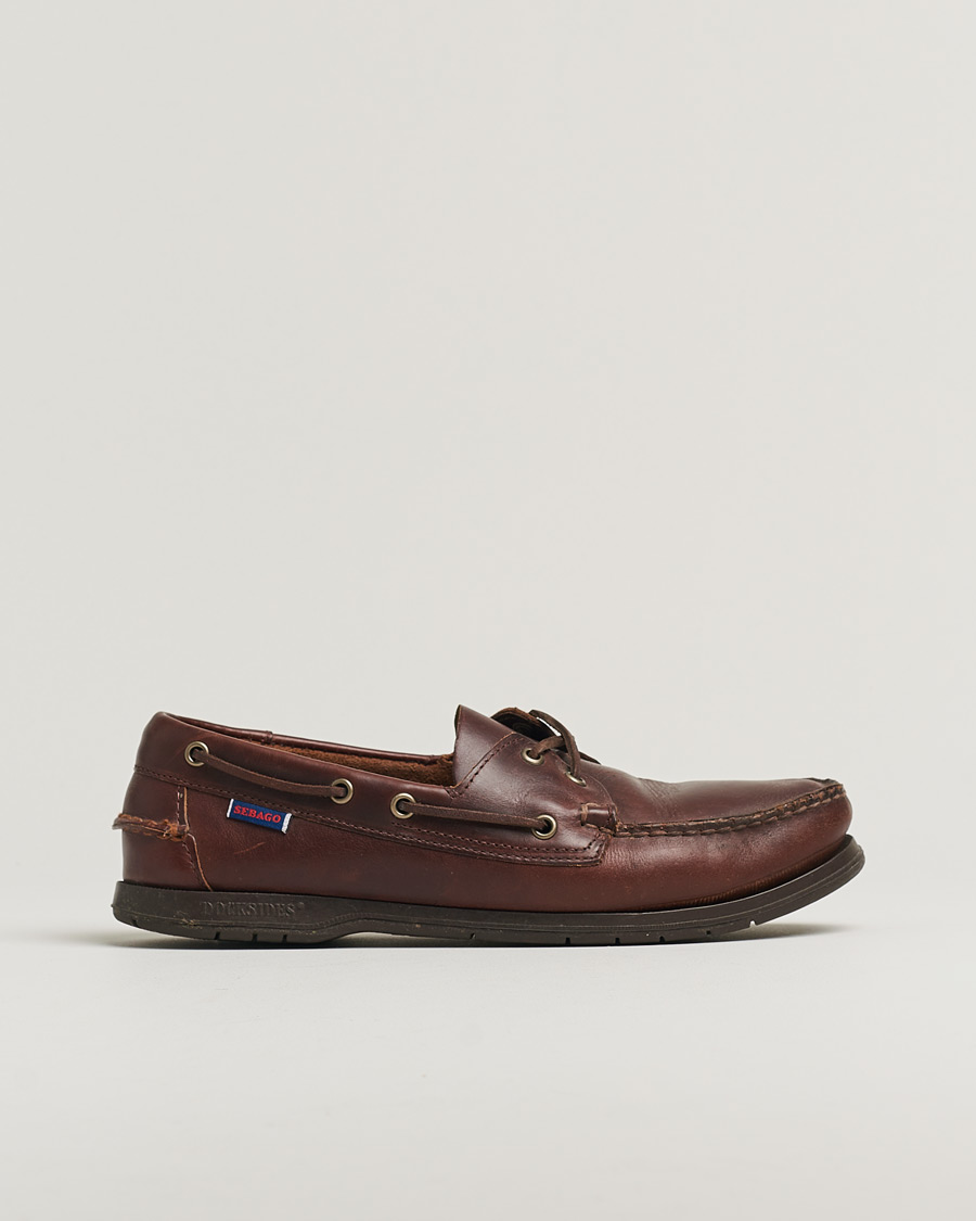 Herre | Sebago Endeavor Oiled Leather Boat Shoe Brown | Pre-owned | Sebago Endeavor Oiled Leather Boat Shoe Brown