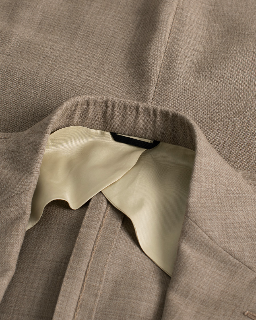 Herre | Jakkesæt | Pre-owned | Berg&Berg Dan Wool Suit Taupe Melange 50