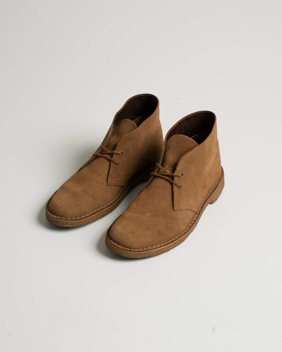 Herre | Clarks Originals Desert Boot Cola Suede | Pre-owned | Clarks Originals Desert Boot Cola Suede