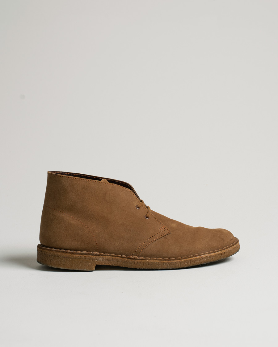Herre | Clarks Originals Desert Boot Cola Suede | Pre-owned | Clarks Originals Desert Boot Cola Suede