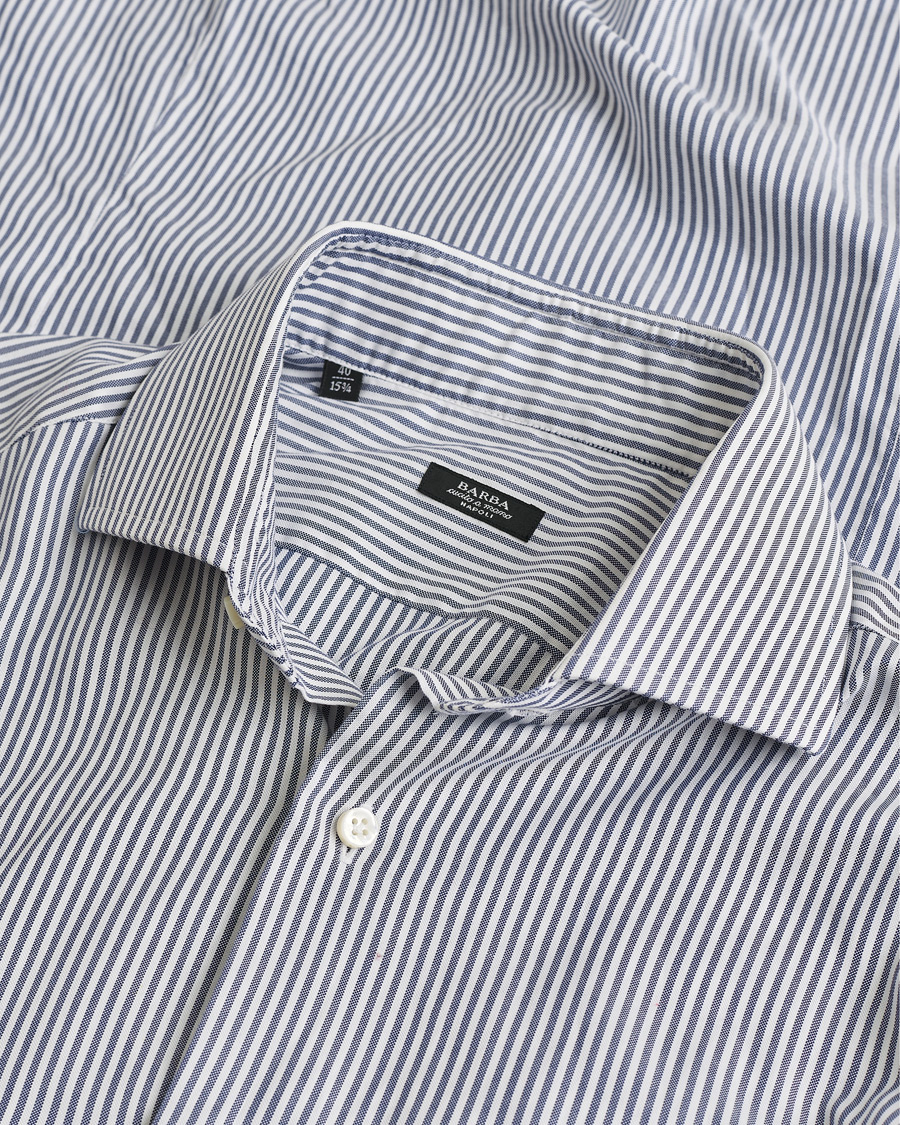 Herre | Barba Napoli Cutaway Shirt Blue Striped 40 - M | Pre-owned | Barba Napoli Cutaway Shirt Blue Striped 40 - M