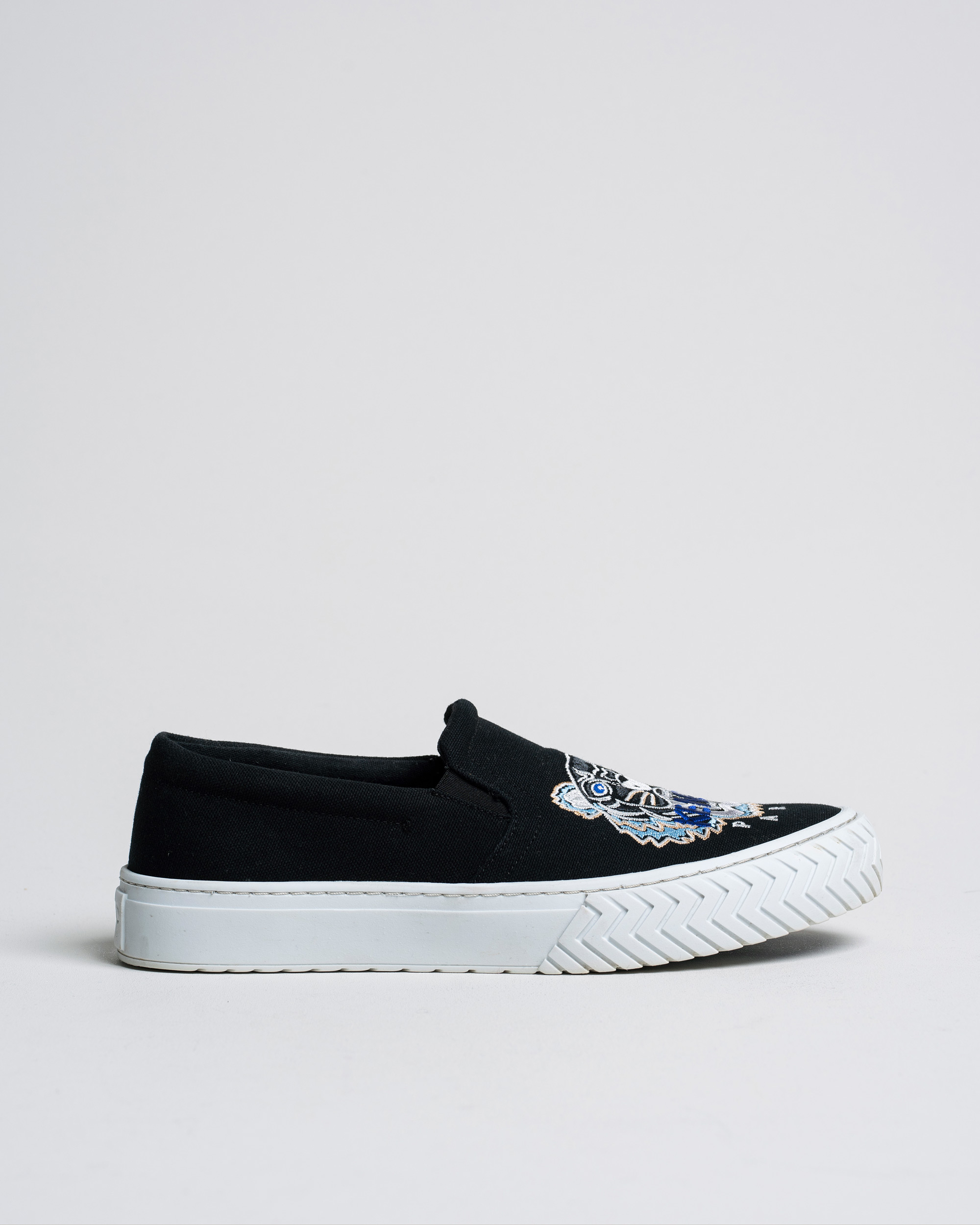 Herre | KENZO Slip-on Canvas Sneakers Black 42 | Pre-owned | KENZO Slip-on Canvas Sneakers Black 42