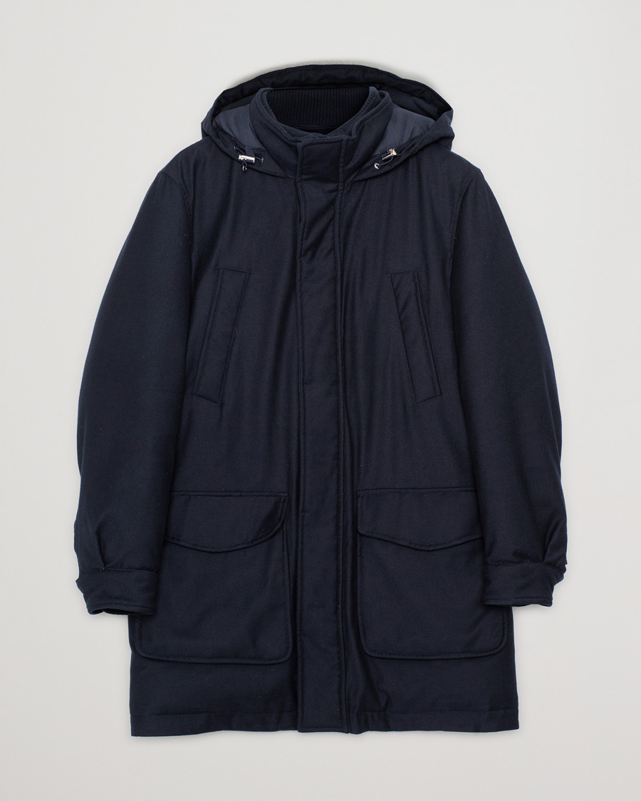 Herre | Morris Heritage Brunate Limited Wool Down Parka Navy | Pre-owned | Morris Heritage Brunate Limited Wool Down Parka Navy