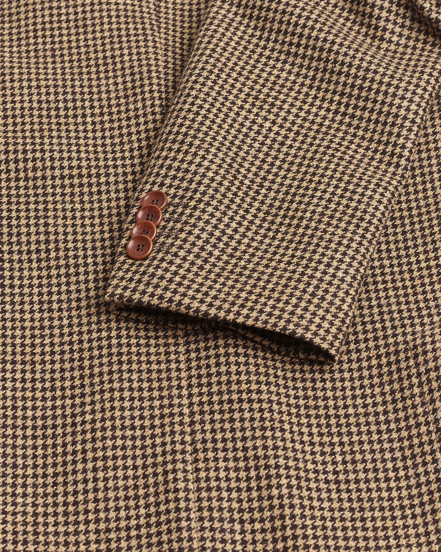 Herre | Pre-owned Blazere | Pre-owned | Oscar Jacobson Einar Houndstooth Wool Blazer Brown 50