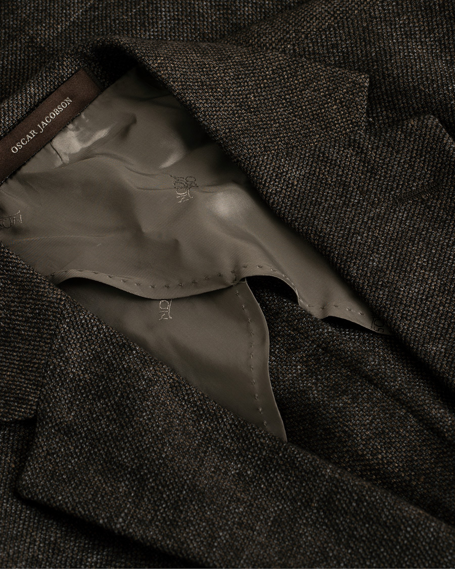 Herre | Blazere & jakker | Pre-owned | Oscar Jacobson Einar Linen/Wool Patch Pocket Blazer Brown 52
