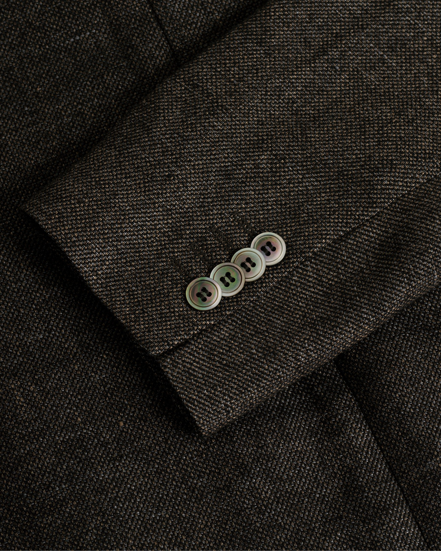 Herre | Blazere & jakker | Pre-owned | Oscar Jacobson Einar Linen/Wool Patch Pocket Blazer Brown 52