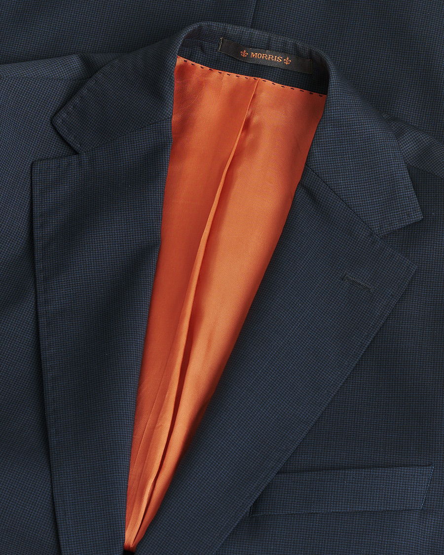 Herre | Pre-owned Jakkesæt | Pre-owned | Morris Wool Suit Navy Check 150