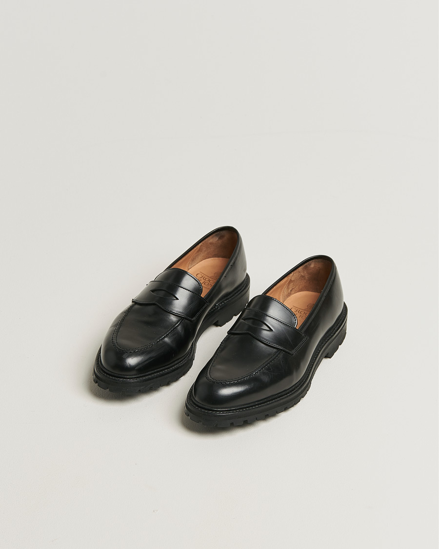 Herre | Crockett & Jones Henley 3 Loafers Black Cavalry Calf UK8 - EU42 | Pre-owned | Crockett & Jones Henley 3 Loafers Black Cavalry Calf UK8 - EU42