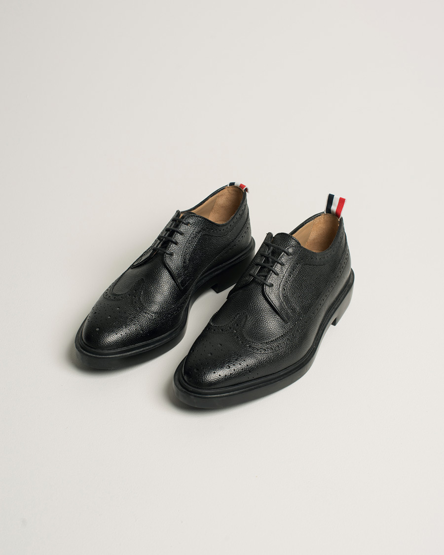 Herre | Thom Browne Lightweight Longwing Brogues Black | Pre-owned | Thom Browne Lightweight Longwing Brogues Black