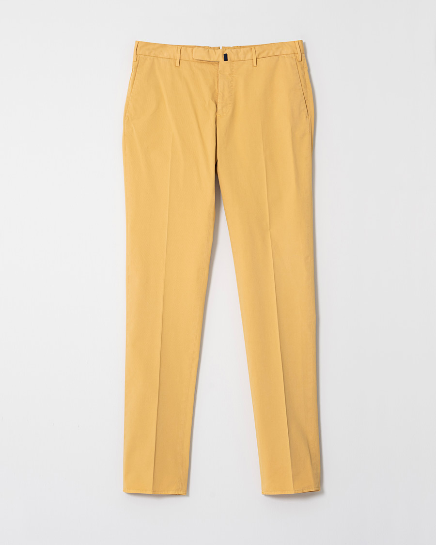 Herre | Incotex Slim Fit Stretch Chinos Pale Yellow 50 | Pre-owned | Incotex Slim Fit Stretch Chinos Pale Yellow 50