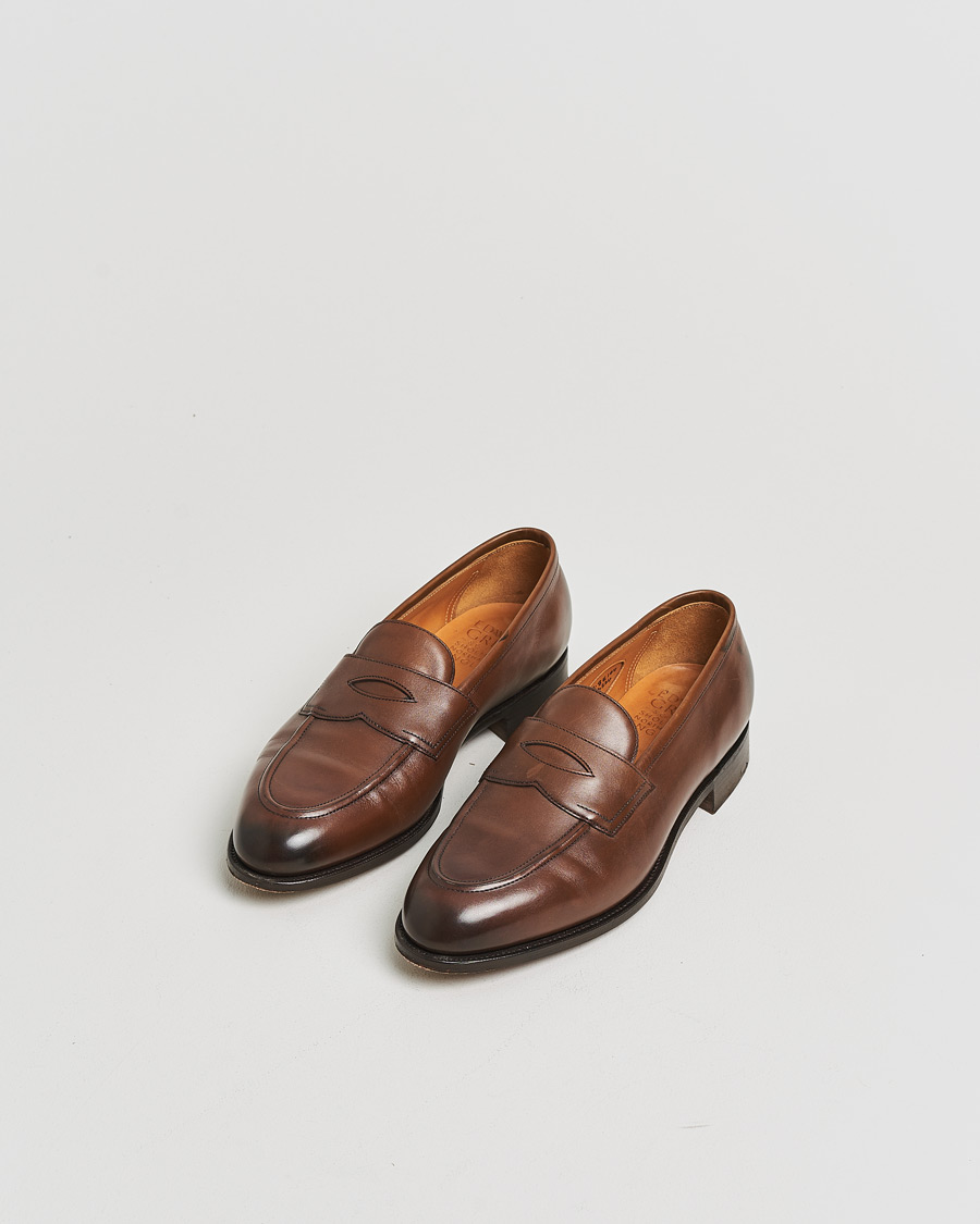 Herre | Pre-owned Randsyede sko | Pre-owned | Edward Green Piccadilly Penny Loafer Dark Oak Antique UK7,5 - EU41,5