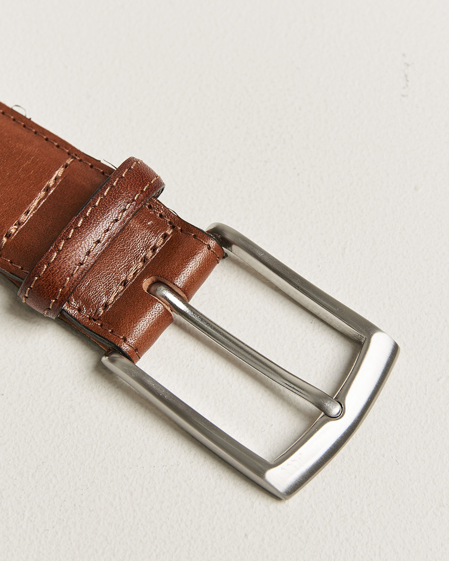 Herre | Loake 1880 Henry Leather Belt 3,3 cm Mahogany | Pre-owned | Loake 1880 Henry Leather Belt 3,3 cm Mahogany