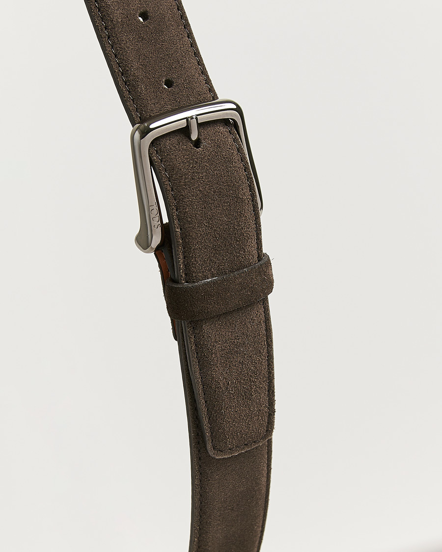 Herre | Pre-owned Tilbehør | Pre-owned | Tod's Suede 3,5 cm Belt Brown 95