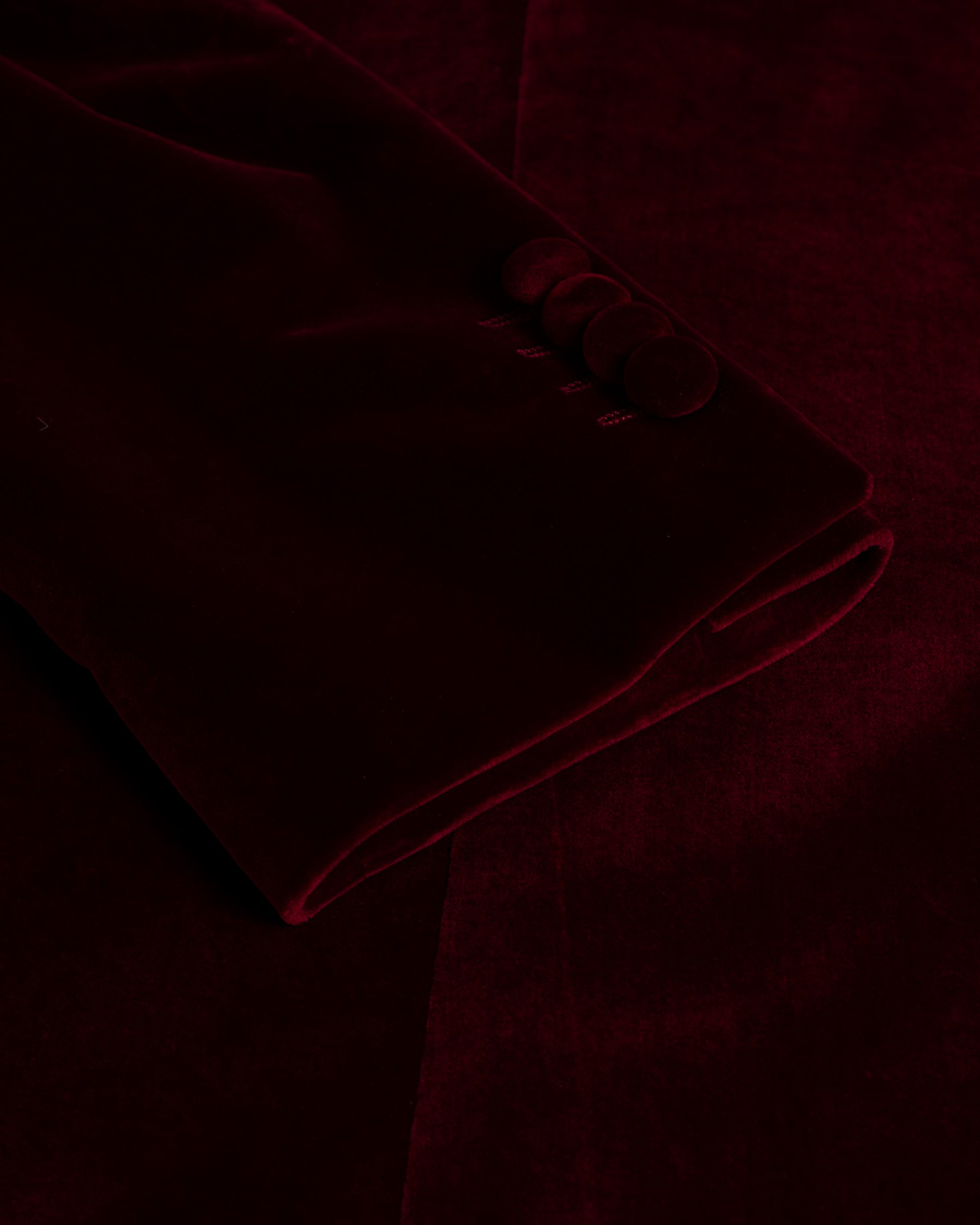 Herre | Etro Soft Velvet Blazer Burgundy | Pre-owned | Etro Soft Velvet Blazer Burgundy
