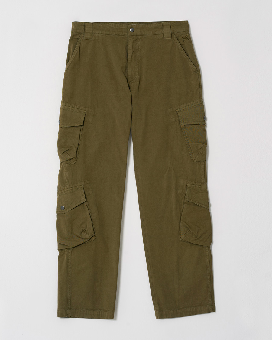 Herre | KENZO Utilitarian Cargo Trousers Green W32 | Pre-owned | KENZO Utilitarian Cargo Trousers Green W32