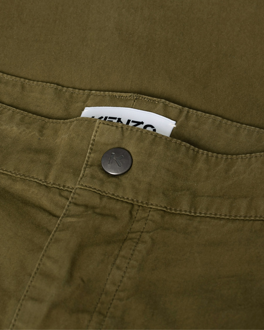 Herre | KENZO Utilitarian Cargo Trousers Green W32 | Pre-owned | KENZO Utilitarian Cargo Trousers Green W32