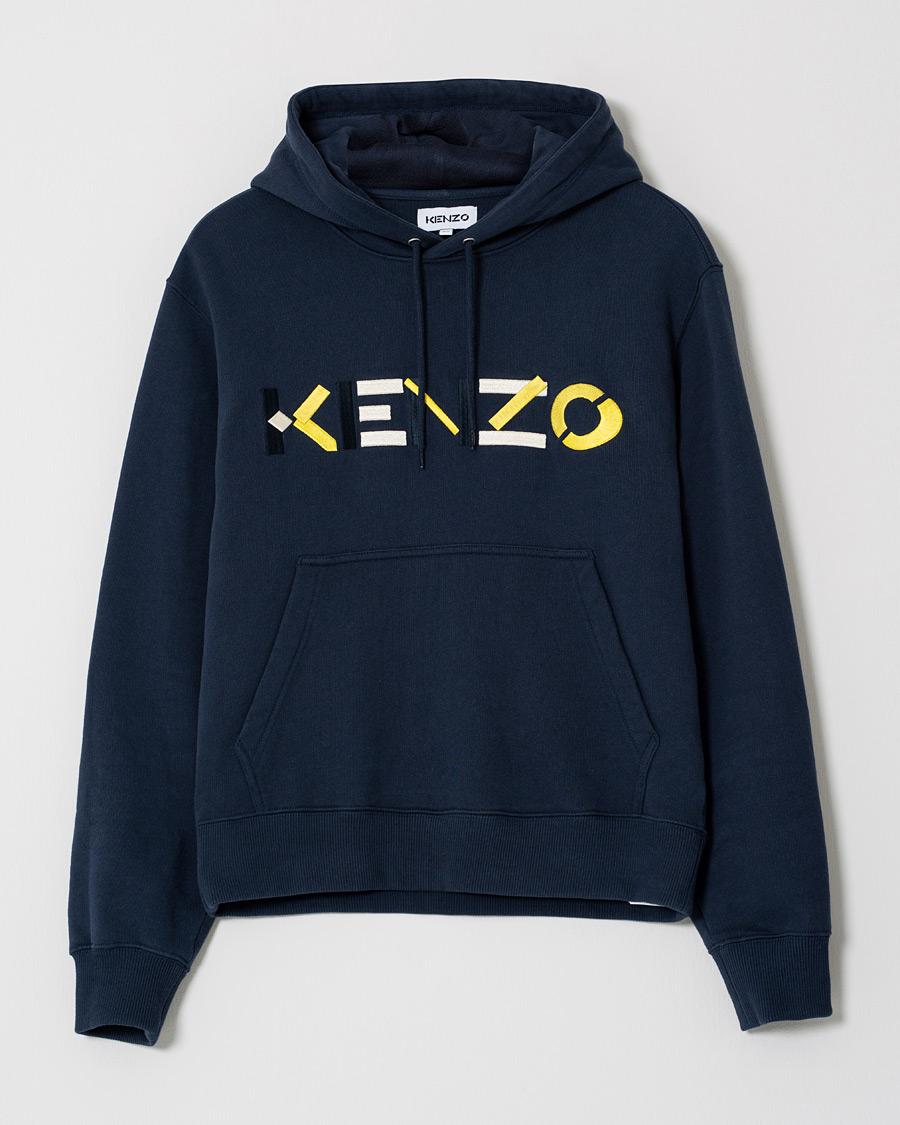 Herre | Trøjer | Pre-owned | KENZO Multi Logo Hoodie Navy XS