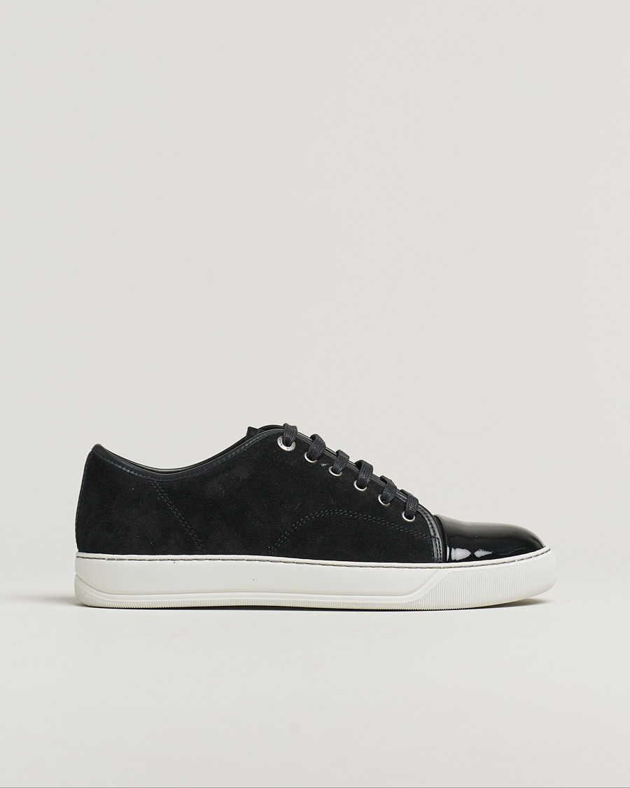 Herre | Lanvin DBB1 Patent Cap Toe Sneaker Black | Pre-owned | Lanvin DBB1 Patent Cap Toe Sneaker Black