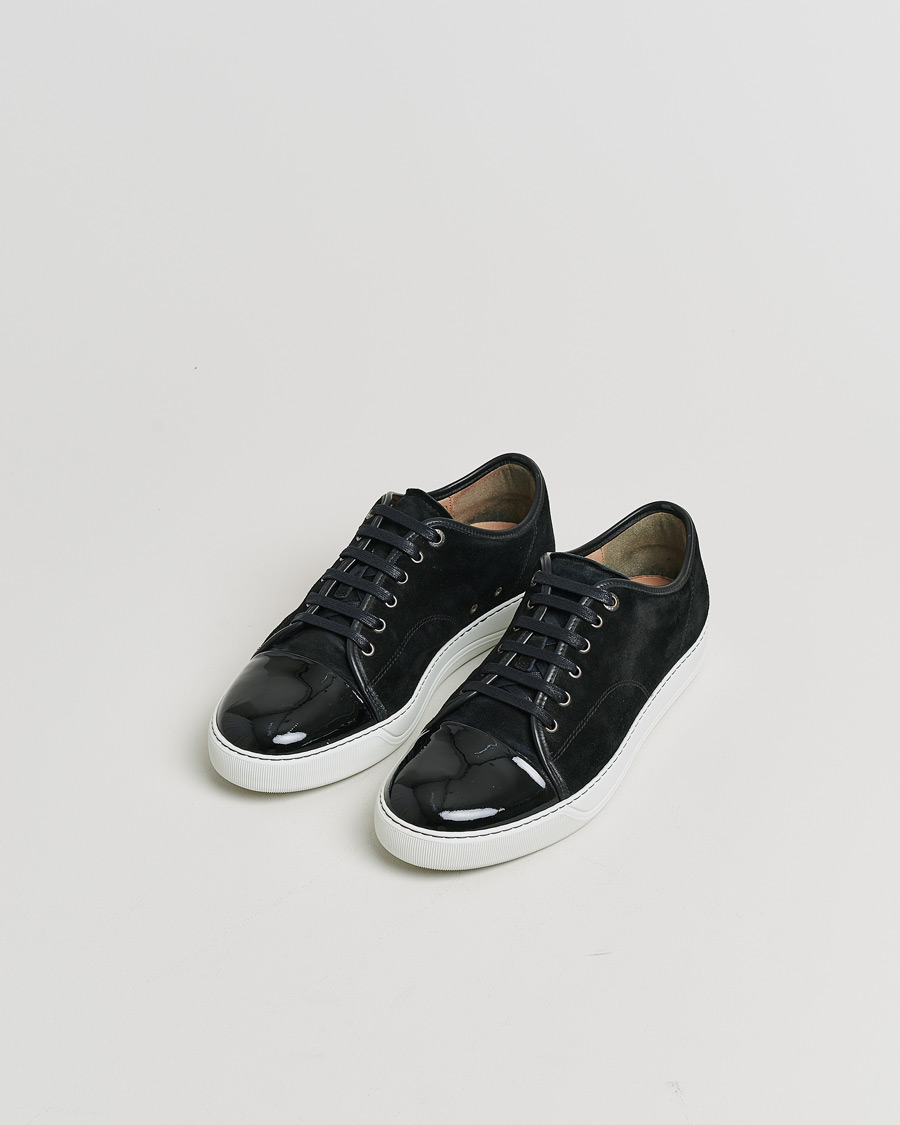 Herre | Pre-owned Sko | Pre-owned | Lanvin DBB1 Patent Cap Toe Sneaker Black UK10 - EU44